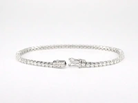 Witgouden tennisarmband met 5.00 carat natuurlijke briljant geslepen diamanten - afbeelding 5 van  10