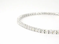 Witgouden tennisarmband met 5.00 carat natuurlijke briljant geslepen diamanten - afbeelding 8 van  10