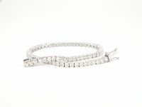 Witgouden tennisarmband met 5.00 carat natuurlijke briljant geslepen diamanten - afbeelding 9 van  10