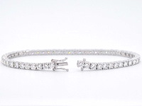 Witgouden tennisarmband met 6.30 carat diamant - afbeelding 7 van  10