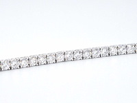 Witgouden tennisarmband met 6.30 carat diamant - afbeelding 8 van  10