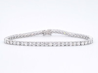 Witgouden tennisarmband met 6.30 carat diamant - afbeelding 5 van  11