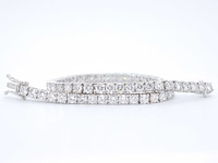 Witgouden tennisarmband met 6.30 carat diamant - afbeelding 9 van  9