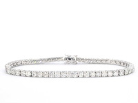 Witgouden tennisarmband met 6.50 carat - afbeelding 1 van  8
