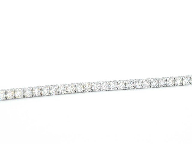Witgouden tennisarmband met 6.50 carat - afbeelding 6 van  8