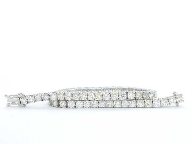 Witgouden tennisarmband met 6.50 carat - afbeelding 8 van  8