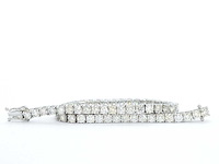 Witgouden tennisarmband met 6.50 carat - afbeelding 8 van  8