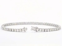 Witgouden tennisarmband met 6.50 carat - afbeelding 4 van  9