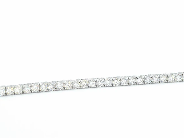 Witgouden tennisarmband met 6.50 carat - afbeelding 5 van  9