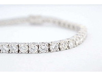 Witgouden tennisarmband met 7.50 carat briljant geslepen diamanten - afbeelding 4 van  7