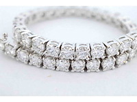 Witgouden tennisarmband met 7.50 carat briljant geslepen diamanten - afbeelding 4 van  8