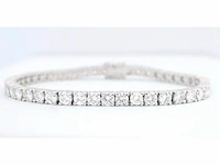 Witgouden tennisarmband met 7.50 carat briljant geslepen diamanten