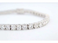 Witgouden tennisarmband met 7.50 carat briljant geslepen diamanten - afbeelding 3 van  8