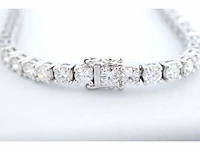 Witgouden tennisarmband met 7.50 carat briljant geslepen diamanten - afbeelding 6 van  8