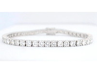 Witgouden tennisarmband met 7.50 carat briljant geslepen natuurlijke diamanten