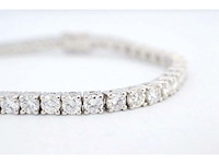 Witgouden tennisarmband met 7.50 carat briljant geslepen natuurlijke diamanten - afbeelding 3 van  8