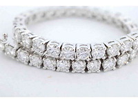 Witgouden tennisarmband met 7.50 carat briljant geslepen natuurlijke diamanten - afbeelding 4 van  8