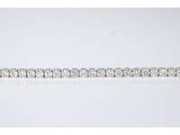 Witgouden tennisarmband met 8.00 carat briljant geslepen diamanten - afbeelding 3 van  7