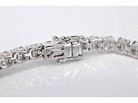 Witgouden tennisarmband met 8.00 carat briljant geslepen diamanten - afbeelding 5 van  7