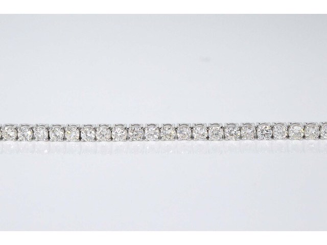 Witgouden tennisarmband met 8.00 carat briljant geslepen diamanten - afbeelding 3 van  7