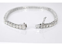 Witgouden tennisarmband met 8.00 carat briljant geslepen diamanten - afbeelding 4 van  7