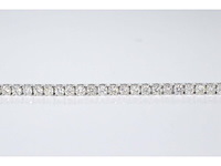 Witgouden tennisarmband met 8.00 carat briljant geslepen natuurlijke diamanten - afbeelding 3 van  7