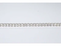 Witgouden tennisarmband met 8.00 carat diamant - afbeelding 3 van  7
