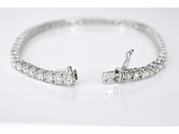 Witgouden tennisarmband met 8.00 carat diamant - afbeelding 4 van  7