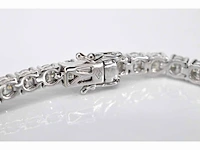 Witgouden tennisarmband met 8.00 carat diamant - afbeelding 5 van  7