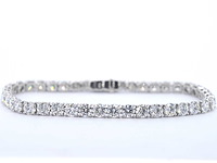 Witgouden tennisarmband met briljant diamanten