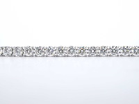 Witgouden tennisarmband met briljant diamanten - afbeelding 4 van  6