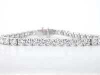 Witgouden tennisarmband met briljant geslepen diamanten 18 carat - afbeelding 1 van  6