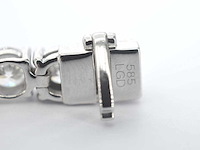 Witgouden tennisarmband met briljant geslepen diamanten 18 carat - afbeelding 6 van  6