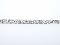 Witgouden tennisarmband met briljant geslepen diamanten 7.50 carat