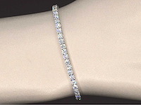 Witgouden tennisarmband met briljant geslepen diamanten van 5.00 carat - afbeelding 2 van  9