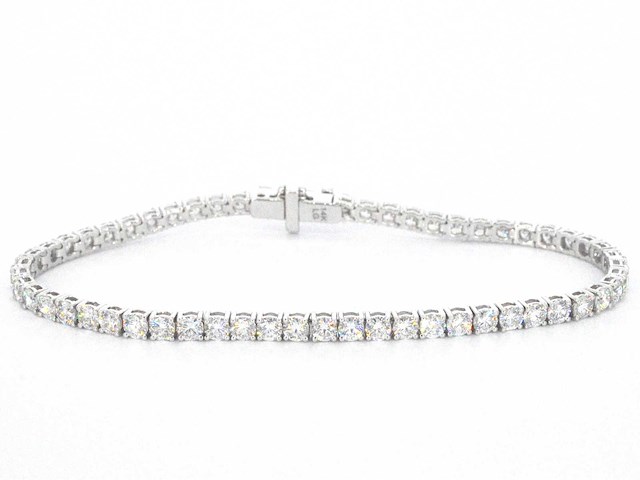 Witgouden tennisarmband met briljant geslepen diamanten van 5.00 carat - afbeelding 6 van  9