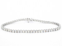 Witgouden tennisarmband met briljant geslepen diamanten van 5.00 carat - afbeelding 6 van  9