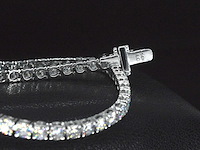 Witgouden tennisarmband met briljant geslepen diamanten van 5.00 carat - afbeelding 7 van  9