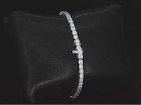 Witgouden tennisarmband met briljant geslepen diamanten van 5.00 carat - afbeelding 8 van  9