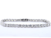 Witgouden tennisarmband met briljant geslepen diamanten