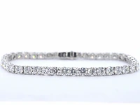 Witgouden tennisarmband met briljant geslepen diamanten