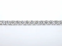 Witgouden tennisarmband met briljant geslepen diamanten - afbeelding 3 van  7