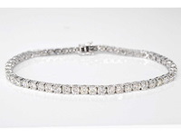 Witgouden tennisarmband met diamant 8.00 carat - afbeelding 1 van  6
