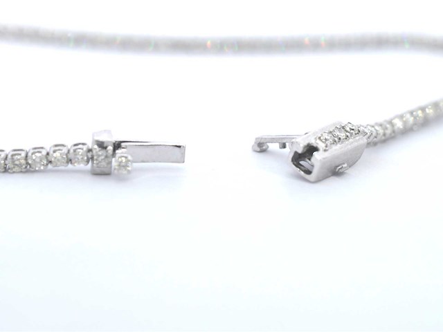 Witgouden tennisarmband met diamanten 1.00 carat - afbeelding 5 van  8
