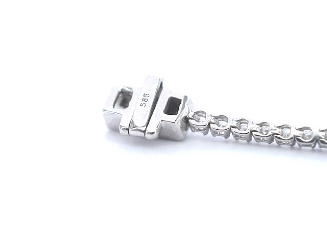 Witgouden tennisarmband met diamanten 1.00 carat - afbeelding 6 van  8
