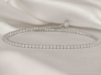 Witgouden tennisarmband met diamanten 1.00 carat - afbeelding 8 van  8