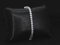 Witgouden tennisarmband met diamanten 1.00 carat - afbeelding 3 van  6