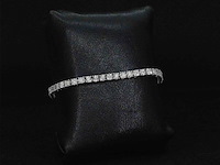 Witgouden tennisarmband met diamanten 1.00 carat - afbeelding 4 van  6