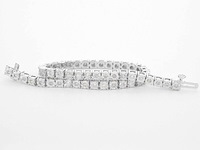 Witgouden tennisarmband met diamanten 1.00 carat - afbeelding 1 van  6