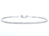 Witgouden tennisarmband met diamanten 1.00 carat